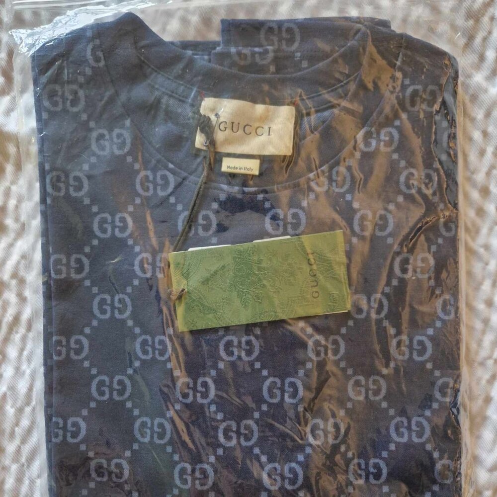 GUCCI NAVY BLUE T-SHIRT